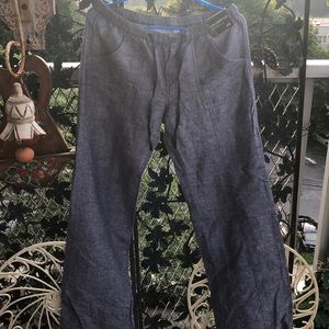 New York & Company XS Straight Leg Linen Pants